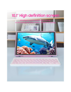 Tableta 2 en 1 ATOZEE 10.1" Android 14 6GB RAM 32GB ROM 2