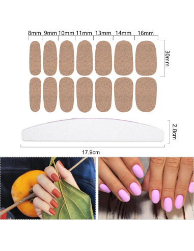 20 Hojas de Envolturas de Uñas Sólidas YECIRALA - 280 Piezas