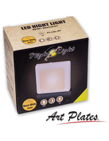 Luz Nocturna LED Regulable Art Plates con Sensor Automático