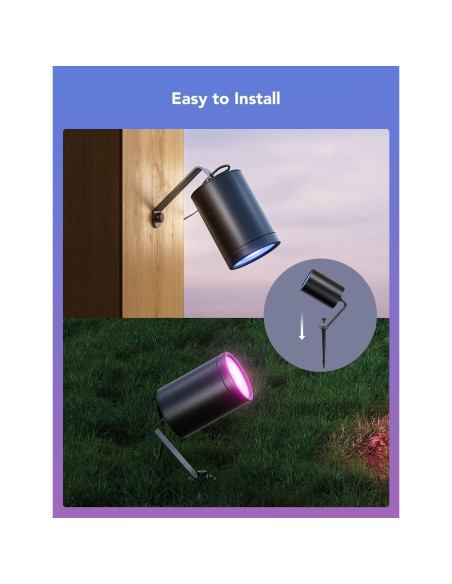 Luces de Spot Exterior Govee H7065 RGBIC 2 Paquete IP65 Luces de Spot Exterior Govee H7065 RGBIC 2 Paquete IP65