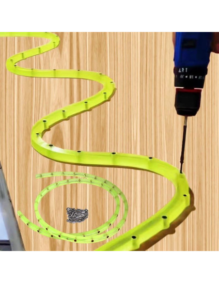 Plantilla Curva Flexible JCFANTS 198 cm para Carpintería Verde Plantilla Curva Flexible JCFANTS 198 cm para Carpintería Verde