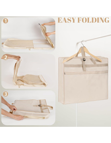 Bolsa de Vestido de Novia TANGKA 182.88 cm con 6 Bolsillos Beige Bolsa de Vestido de Novia TANGKA 182.88 cm con 6 Bolsillos Beige
