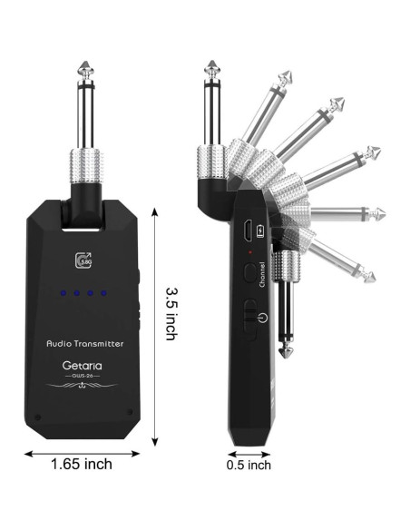 Transmisor Receptor Inalámbrico Guitarra Getaria GWS-26 30m Transmisor Receptor Inalámbrico Guitarra Getaria GWS-26 30m