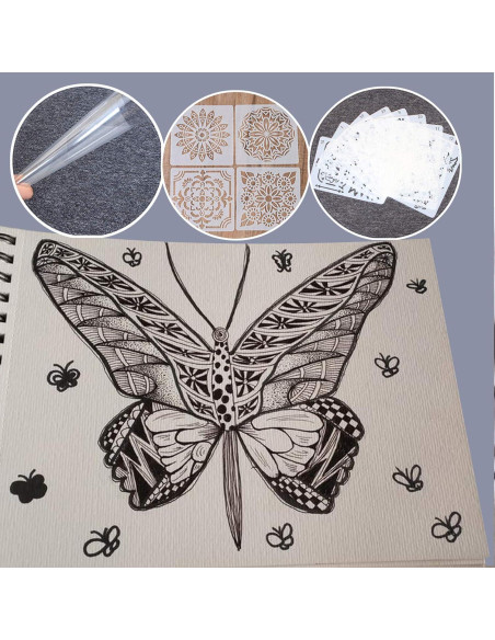 15 Hojas Plantillas Reutilizables Aulufft 30x30 cm Mylar 15 Hojas Plantillas Reutilizables Aulufft 30x30 cm Mylar