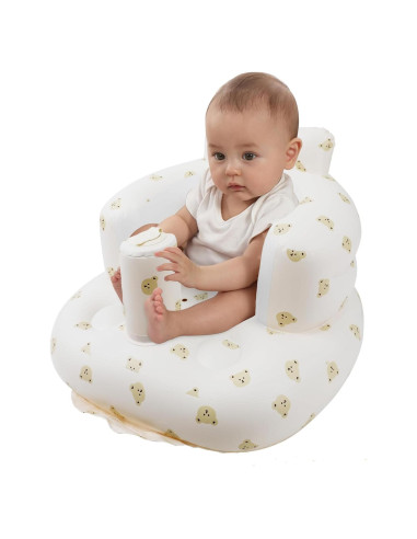 Asiento Inflable para Bebés Zenflux - Soporte Ergonómico Oso