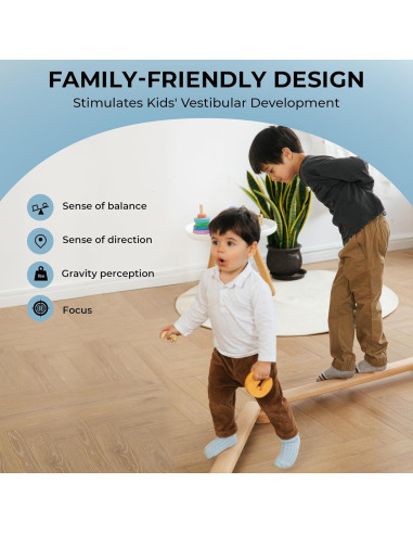 Viga de Equilibrio AVDAR de Madera de Haya - Soporta 99.79 kg