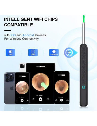 Kit de Limpieza de Oídos CZYJPRL con Cámara 1080P y 8 Piezas