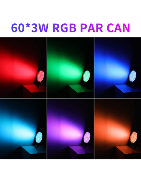 Luz Par LED Betopper LPC180 60x3W RGB para Eventos Luz Par LED Betopper LPC180 60x3W RGB para Eventos