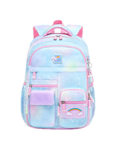 Mochila Escolar para Niñas BYXEPA Azul 40.9x29.2x17cm