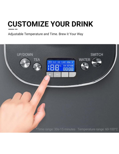 Hervidor de Té Joydeem 1.7L Eléctrico con Infusor Automático Hervidor de Té Joydeem 1.7L Eléctrico con Infusor Automático