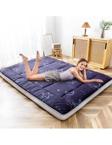 Colchón Futón MAXYOYO Rey Acolchado Luna y Estrella 203x198 cm
