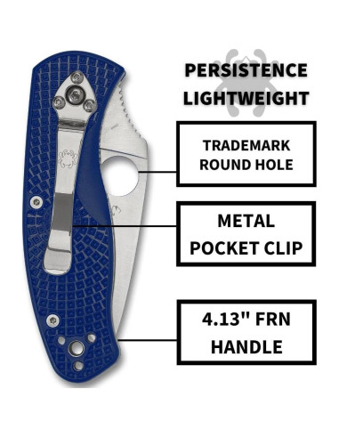 Cuchillo de bolsillo Spyderco Persistence Lightweight 6.99 cm FRN azul