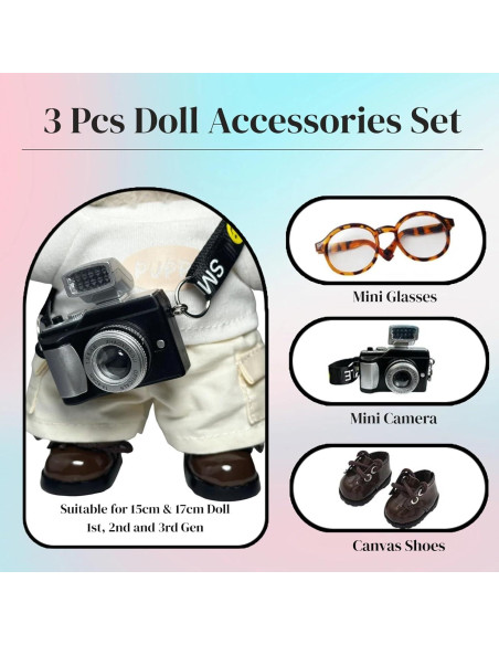 Juego de Accesorios para Muñecas 17cm QIXINGWISE 3 Piezas Juego de Accesorios para Muñecas 17cm QIXINGWISE 3 Piezas