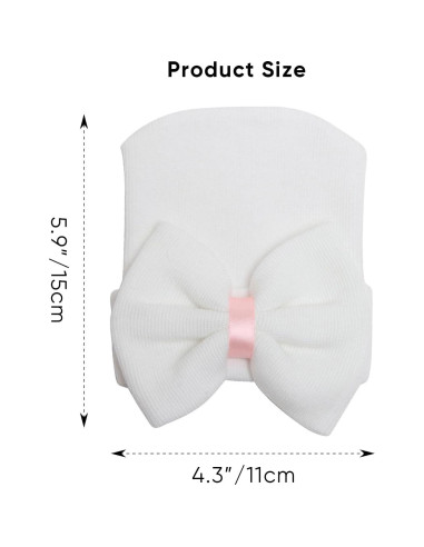 Gorros para Bebé Niña Recién Nacida AQOKKA - Algodón Suave 0-3 Meses