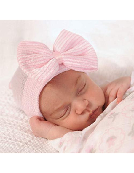 Gorros para Bebé Niña Recién Nacida AQOKKA - Algodón Suave 0-3 Meses Gorros para Bebé Niña Recién Nacida AQOKKA - Algodón Suave 0-3 Meses