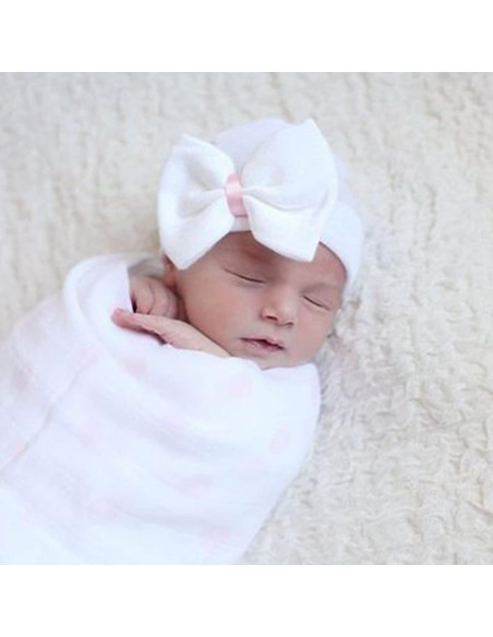 Gorros para Bebé Niña Recién Nacida AQOKKA - Algodón Suave 0-3 Meses Gorros para Bebé Niña Recién Nacida AQOKKA - Algodón Suave 0-3 Meses