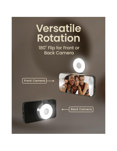 Luz de Selfie Magnética KraftGeek para iPhone MagSafe, LED Recargable
