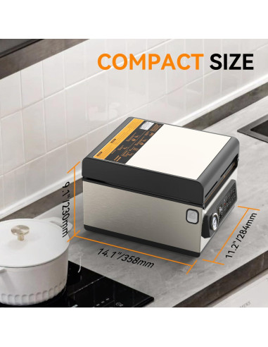 Sellador al Vacío Wevac 10 cm Semi-Automático para Alimentos