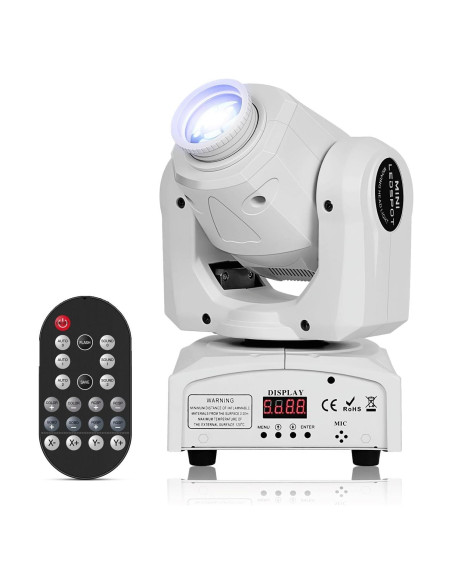 U`King 60W Luz Cabeza Móvil LED RGBW 8 Gobos DMX 512 U`King 60W Luz Cabeza Móvil LED RGBW 8 Gobos DMX 512