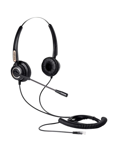 Auricular Binaural VoiceJoy RJ9 con Micrófono Cancelación Ruido Auricular Binaural VoiceJoy RJ9 con Micrófono Cancelación Ruido