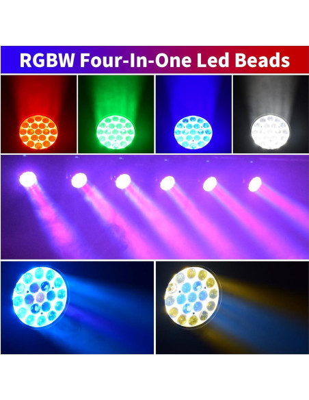 Cabeza Móvil LED 19x15W RGBW Zoom Hong Yi Efecto Profesional Cabeza Móvil LED 19x15W RGBW Zoom Hong Yi Efecto Profesional