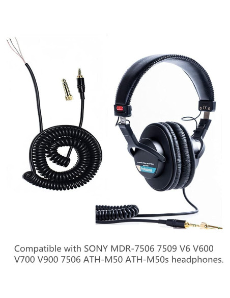 Cable de audio en espiral Koffmon para Sony y Audio Technica Cable de audio en espiral Koffmon para Sony y Audio Technica