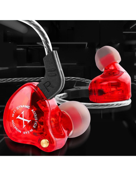Auriculares In-Ear UrbanX ix2 Pro con Micrófono y Cable Rojo Auriculares In-Ear UrbanX ix2 Pro con Micrófono y Cable Rojo