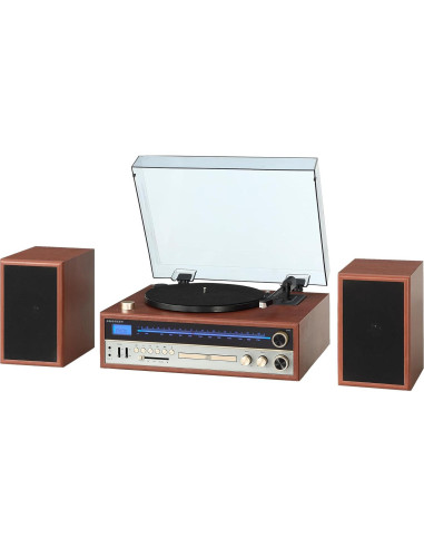 Tocadiscos Crosley 1975T Bluetooth con CD y altavoces 12.14 kg