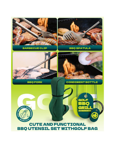Set de Parrilla de Golf PARIGO 8 Piezas - Utensilios BBQ Set de Parrilla de Golf PARIGO 8 Piezas - Utensilios BBQ