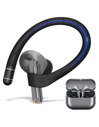 Ganchos Antideslizantes QINZAC para Galaxy Buds 3 Pro y 3, Negro