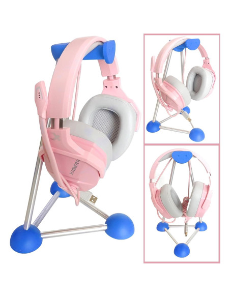 Soporte para Auriculares AJKTGHGE Azul, Diseño Trípode Estable Soporte para Auriculares AJKTGHGE Azul, Diseño Trípode Estable