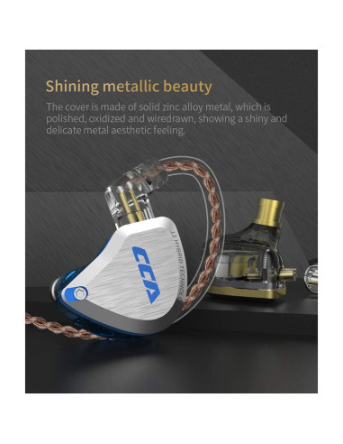 Auriculares In-Ear CCA C12 HiFi 1DD+5BA Aislante Oro Ámbar