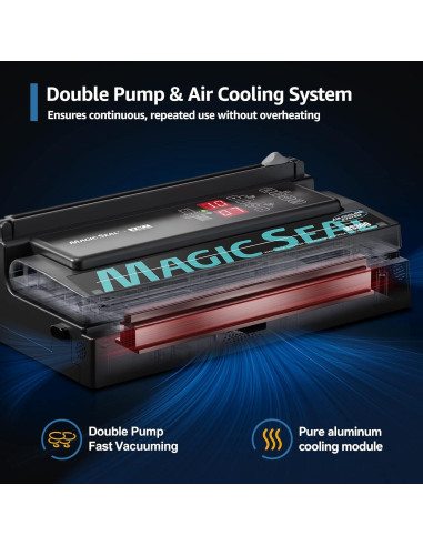 Sellador al Vacío MAGIC SEAL MS300 Doble Bomba 8mm