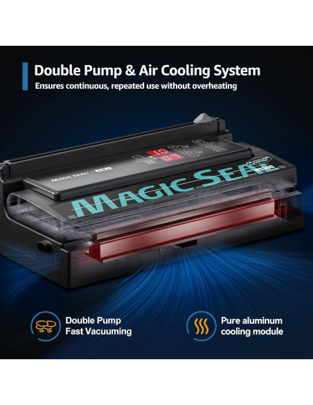 Sellador al Vacío MAGIC SEAL MS300 Doble Bomba 8mm Sellador al Vacío MAGIC SEAL MS300 Doble Bomba 8mm