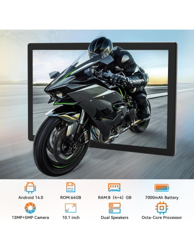 Tableta MOONSTARS D105 10.1" Octa-Core 64GB 8GB RAM 2024