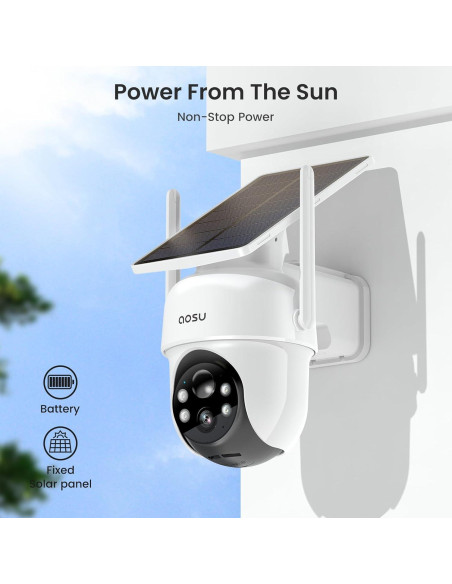 Cámaras de Seguridad AOSU Kit 4 Inalámbricas Solar 2K Cámaras de Seguridad AOSU Kit 4 Inalámbricas Solar 2K
