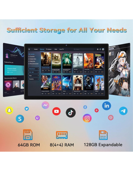 Tableta MOONSTARS D105 10.1" Octa-Core 64GB 8GB RAM 2024 Tableta MOONSTARS D105 10.1" Octa-Core 64GB 8GB RAM 2024