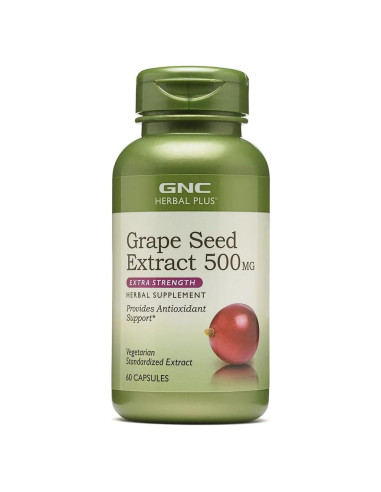 Suplemento GNC Herbal Plus Extracto de Semilla de Uva 500mg