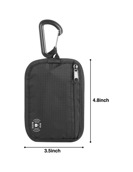 Cartera Antirrobo RFID KOSMCCO Minimalista Negra 12.7x8.9cm Cartera Antirrobo RFID KOSMCCO Minimalista Negra 12.7x8.9cm