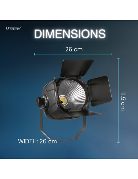 Foco LED 100W DragonX Elipsoidal 3200K Blanco Cálido Foco LED 100W DragonX Elipsoidal 3200K Blanco Cálido