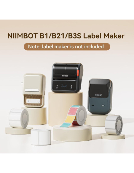 Etiquetas térmicas NIIMBOT B1/B21/B3S 34x34mm 200 etiquetas/rollo Etiquetas térmicas NIIMBOT B1/B21/B3S 34x34mm 200 etiquetas/rollo
