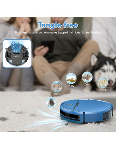 Aspiradora Robot 2 en 1 iMartine BR151, WiFi, Autocarga, 100 min