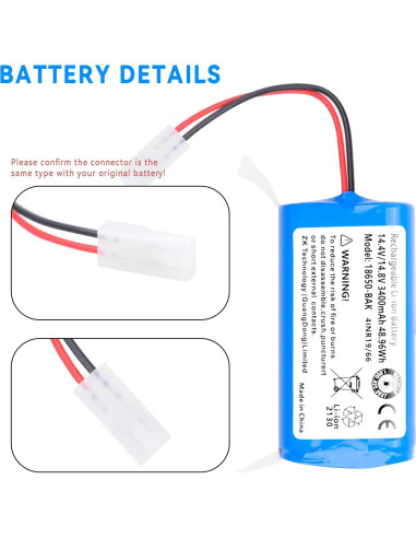 Batería de Reemplazo 3400mAh RDSJ para Aspiradora Robot