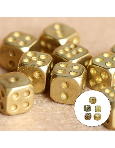 5 Dados de Cobre Puro Kisangel 1.1cm para Juegos de Mesa 5 Dados de Cobre Puro Kisangel 1.1cm para Juegos de Mesa