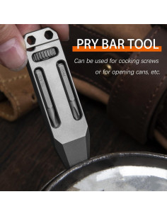 Barra de Palanca Multitool Autuveen de Titanio EDC 72mm 2