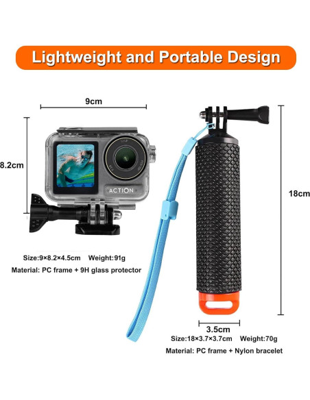 Funda Impermeable Submarina BO&DQQ para DJI Osmo Action 5 Pro/4/3 50M Funda Impermeable Submarina BO&DQQ para DJI Osmo Action 5 Pro/4/3 50M