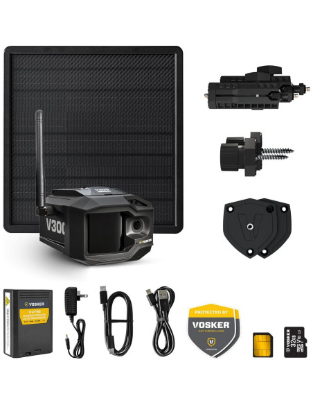 Cámara de Seguridad Exterior Vosker V300 Ultimate 4G-LTE Solar Cámara de Seguridad Exterior Vosker V300 Ultimate 4G-LTE Solar