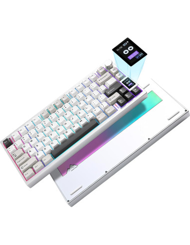 Teclado Mecánico Inalámbrico YUNZII AL80 Plata 136 Teclas MOA