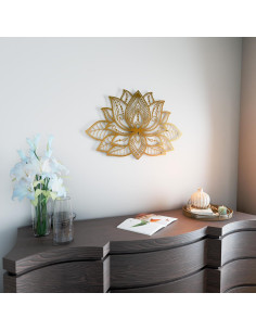 Mandala de Pared Iwa Concept Flor de Loto 43x27.5cm Dorado 2