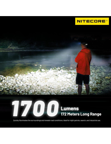 Linterna Frontal Nitecore NU45 1700 Lúmenes Recargable USB-C